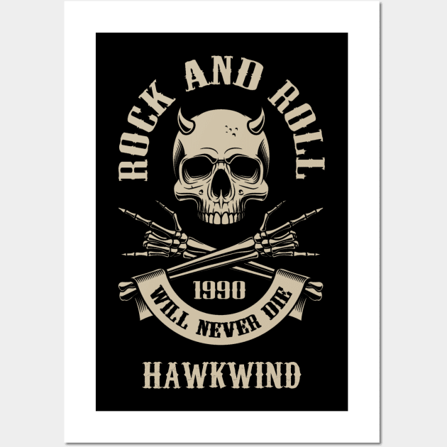 Never Die Hawk Wall Art by Pantat Kering